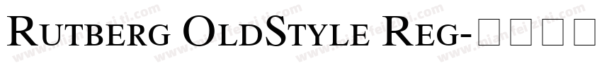 Rutberg OldStyle Reg字体转换